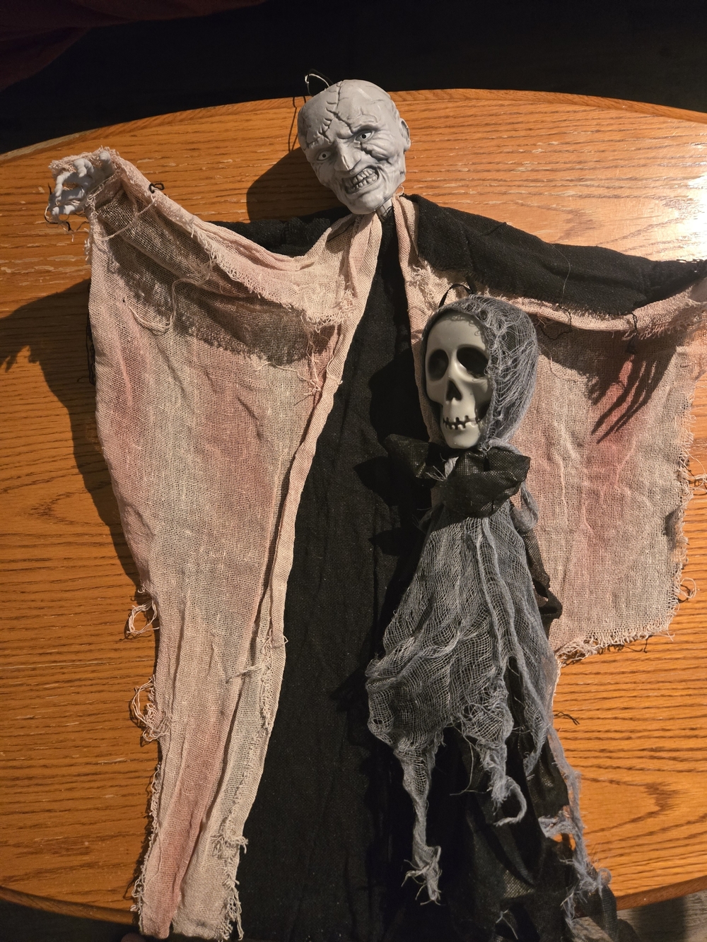 Spooky Halloween Hanging Skull And Monster